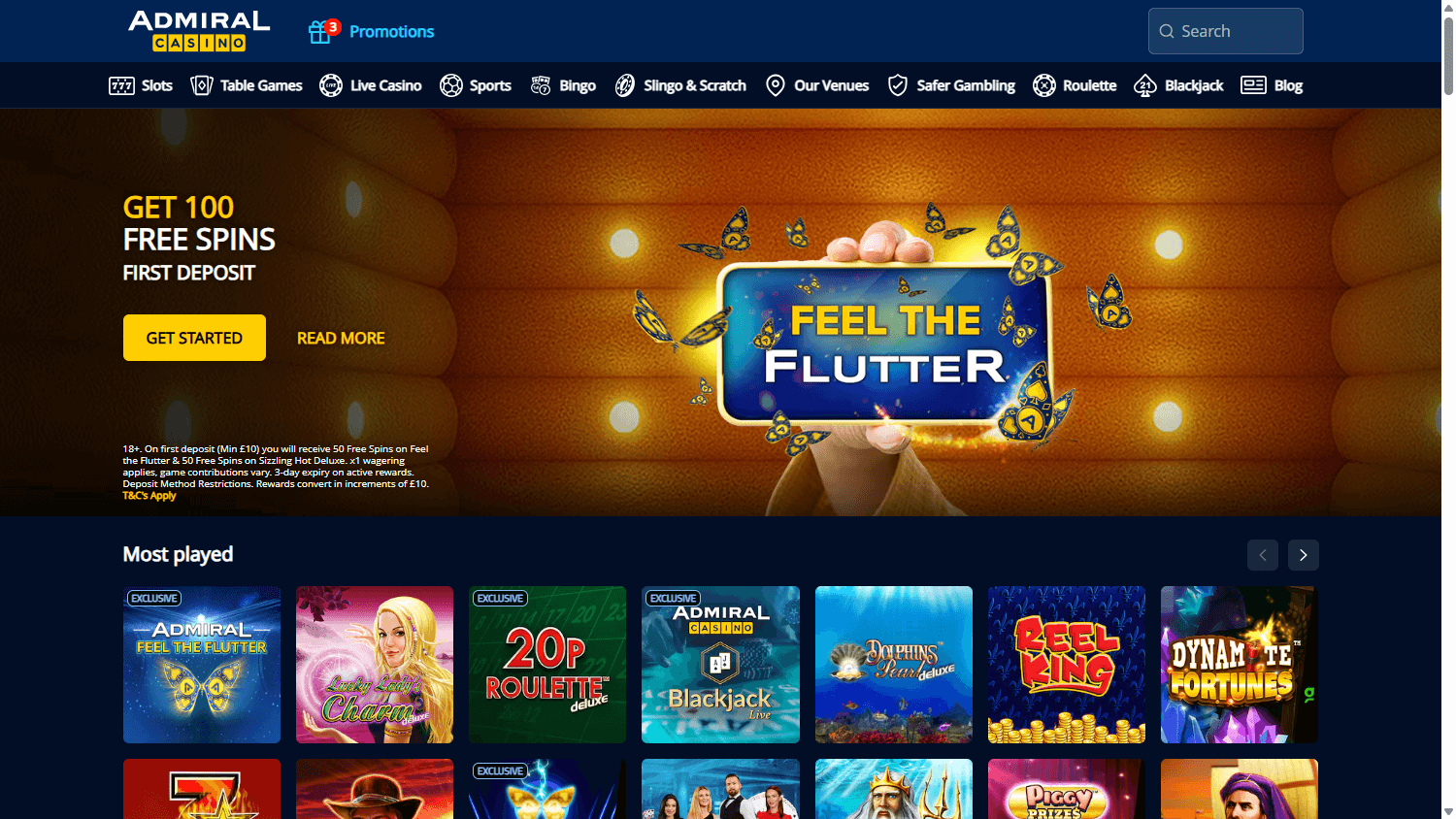 Admiral Casino Desktop screenshot