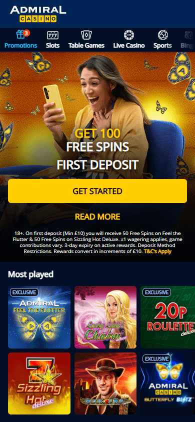 Admiral Casino Mobile screenshot
